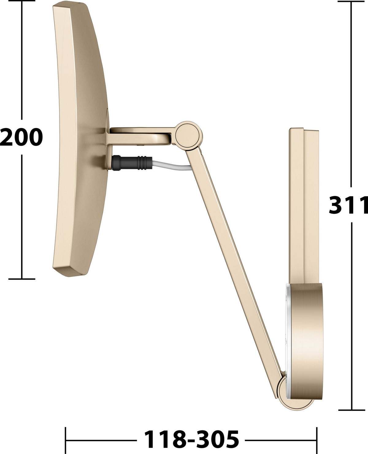 KEUCO iLook_move Kosmetikspiegel eckig 200 mm beleuchtet mit Wippschalter verchromt