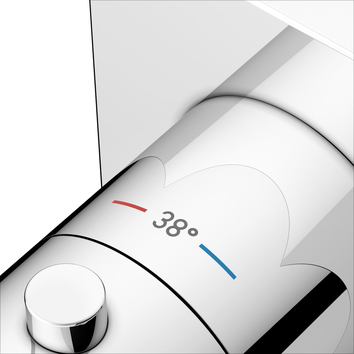 KEUCO IXMO Thermostatarmatur Unterputz rund verchromt – mit Sicherheitssperre bei 38 °C