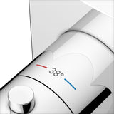 KEUCO IXMO Thermostatarmatur Unterputz rund verchromt – mit Sicherheitssperre bei 38 °C