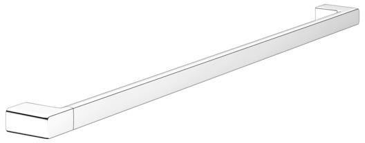 KEUCO Collection Moll Badetuchhalter 600 mm verchromt – Wandmontage, eckiges Design