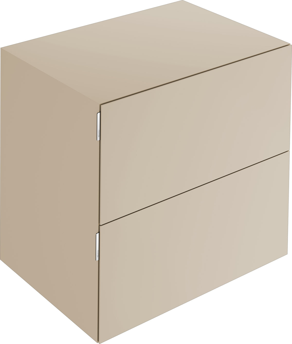 KEUCO Edition 11 Art Sideboard 400 mm mit 2 Auszügen und Beleuchtung – Weiß / Glas Weiß