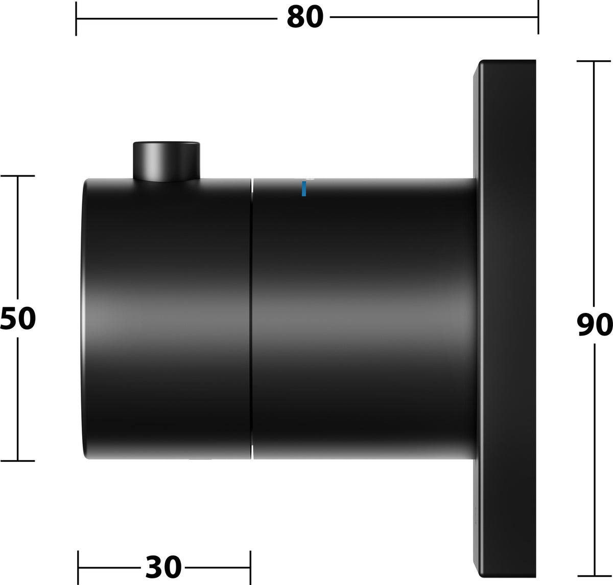 KEUCO IXMO Thermostatarmatur Unterputz rund verchromt – mit Sicherheitssperre bei 38 °C