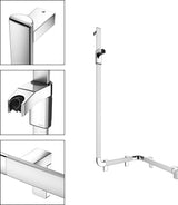 KEUCO AXESS Duschhandlauf 550/531/1301 mm mit Brausestange rechts, silber-eloxiert