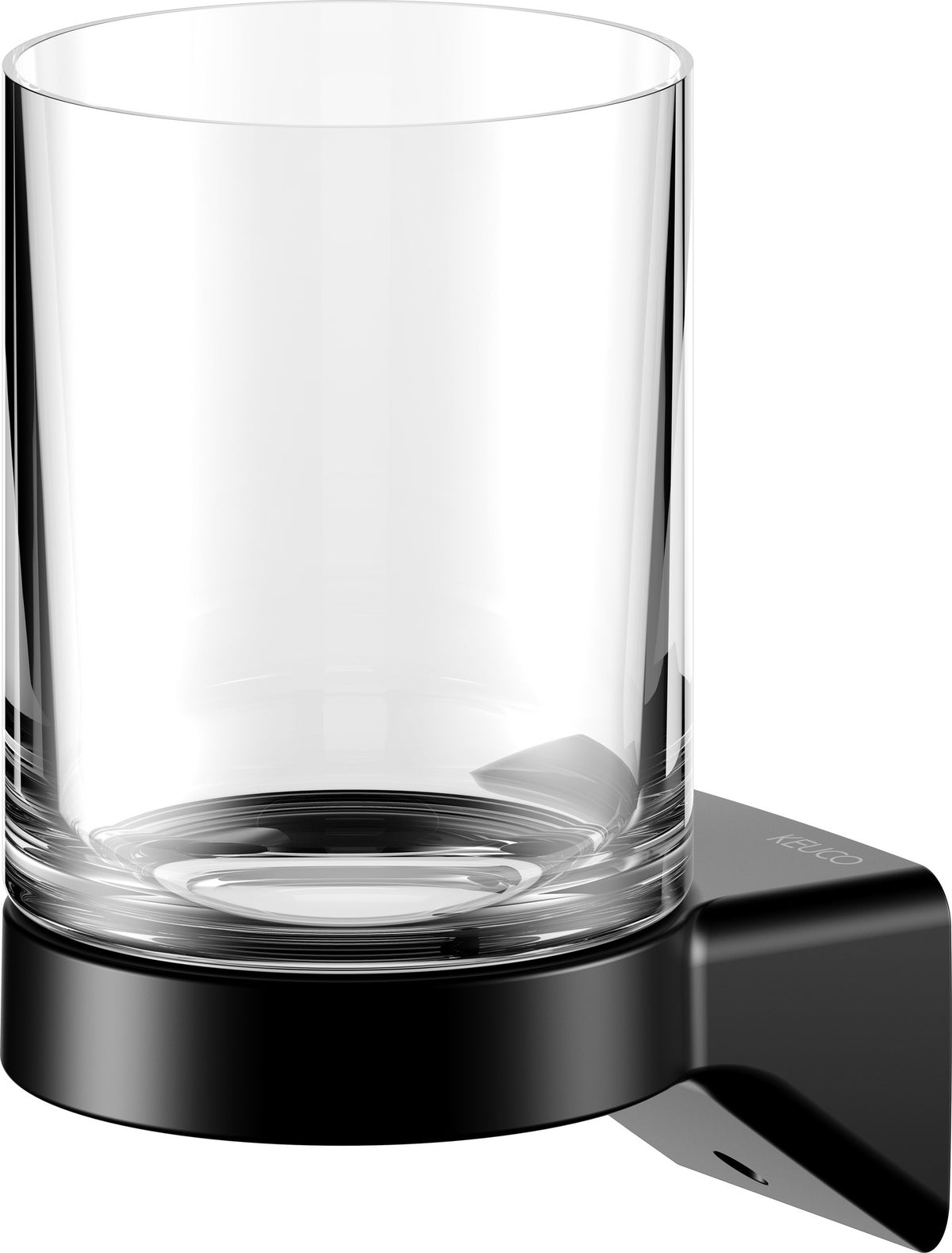 KEUCO Aveno Glashalter 14650 mit Echtkristall-Glas, verchromt – Zahnputzbecher-Halterung