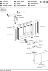 KEUCO Royal Lumos Spiegelschrank 900 mm mit LED-Beleuchtung, 2 Türen, silber-eloxiert