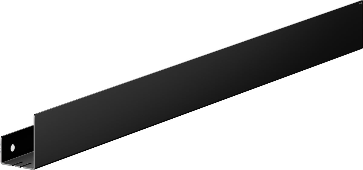 KEUCO Duschablage 24953 auf Maß – 400-600 x 120 x 90 mm, schwarz matt, Aluminium, mit Haken