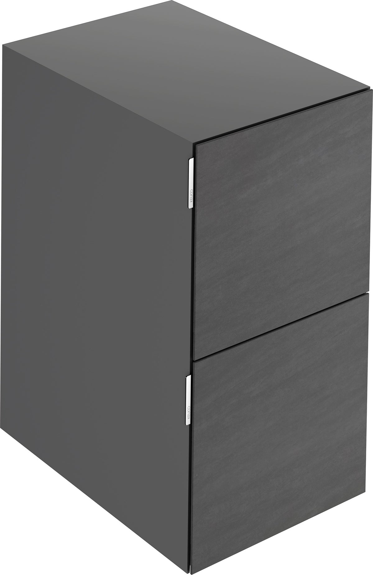 KEUCO Edition 11 Art Sideboard 400 mm mit 2 Auszügen und Beleuchtung – Weiß / Glas Weiß