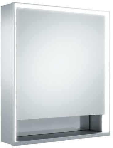 KEUCO Royal Lumos Spiegelschrank 650 mm, rechts, silber-eloxiert, LED-Beleuchtung