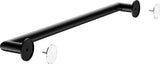 KEUCO REVA Badetuchhalter 600 mm schwarz matt mit integriertem Haken – Wandmontage