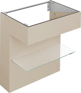 KEUCO Edition 11 Art Waschtischunterbau 800 mm mit Glasablage und Beleuchtung in Weiß