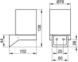 KEUCO Aveno Glashalter 14650 mit Echtkristall-Glas, verchromt – Zahnputzbecher-Halterung