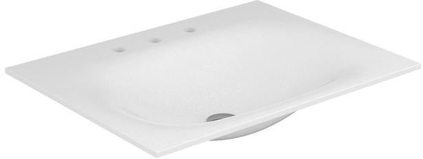 KEUCO Varicor-Waschtisch EDITION 11 PLANNING 700 mm arktis seidenmatt mit 3-Loch-Bohrung
