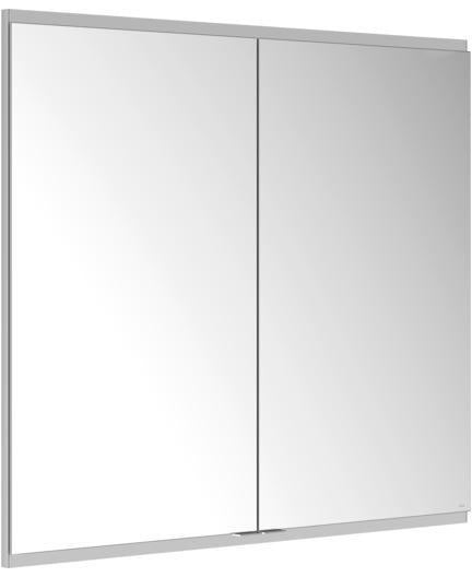 KEUCO Royal Modular 2.0 Spiegelschrank – Unbeleuchtet, Wandeinbau, 1 Steckdose & USB, Silber-eloxiert, 1050 mm