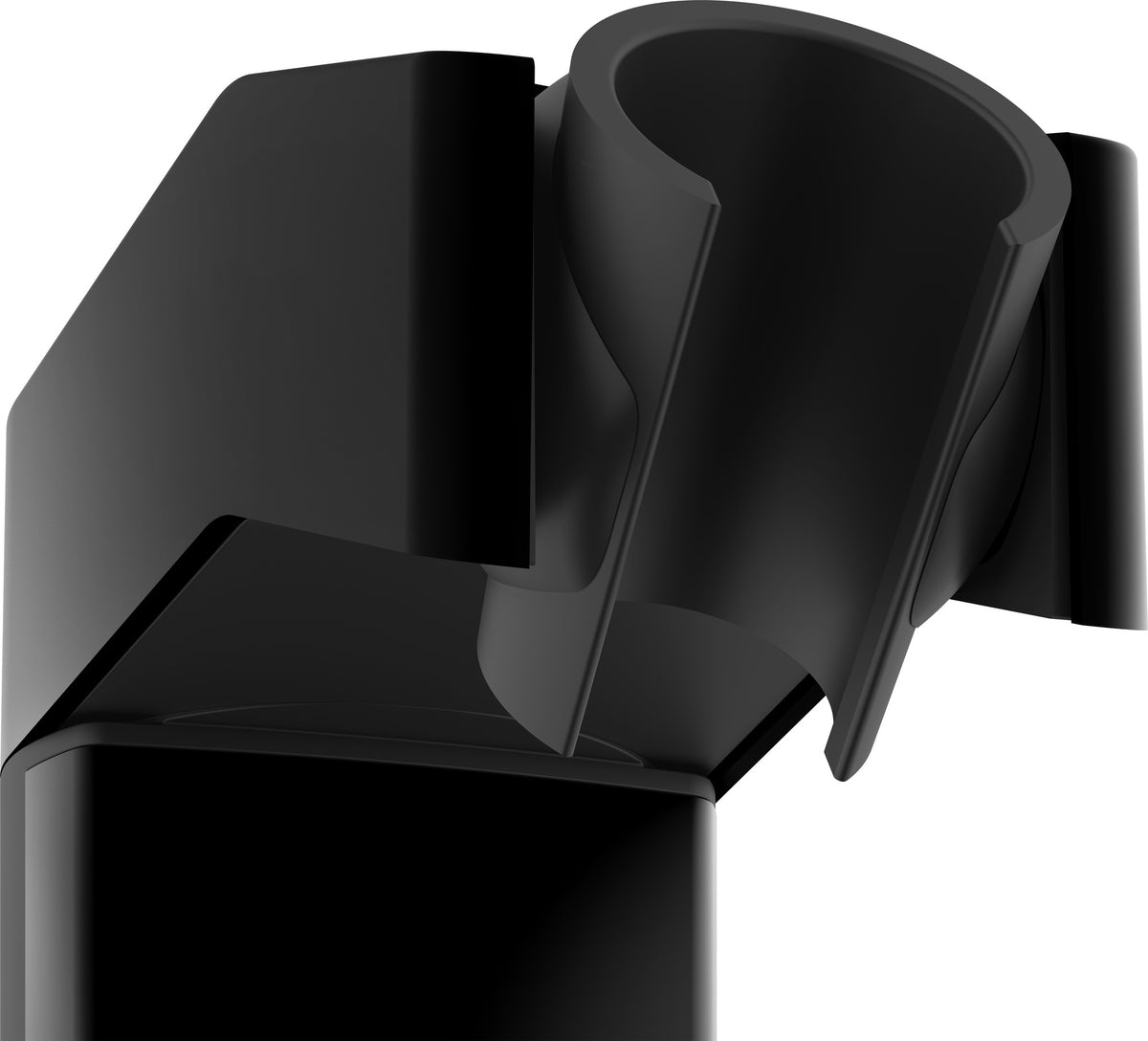 KEUCO AXESS Brausehalter 35010 höhenverstellbar schwarz matt – flexible Duschkopfhalterung