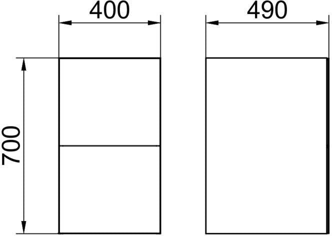 KEUCO Edition 11 Art Sideboard 400 mm mit 2 Auszügen und Beleuchtung – Weiß / Glas Weiß