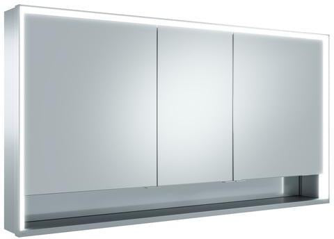 KEUCO Royal Lumos Spiegelschrank 1400 mm, 3 Türen, LED-Beleuchtung, silber-eloxiert