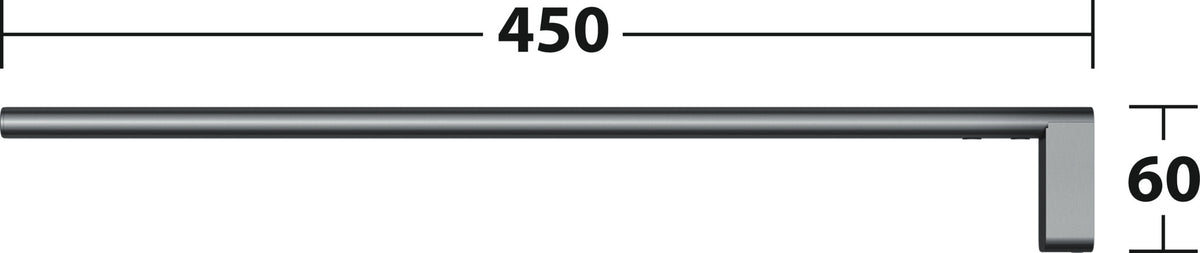 KEUCO Edition 400 Handtuchhalter 450 mm verchromt – 1-armig, starr, Wandmontage