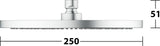 KEUCO Kopfbrause rund 250 mm Bronze gebürstet – Edle Duschkopf-Brause