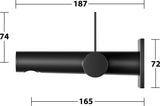 KEUCO IXMO Pure Einhebel-Waschtischmischer Unterputz, eckig, Ausladung 165 mm, schwarz matt
