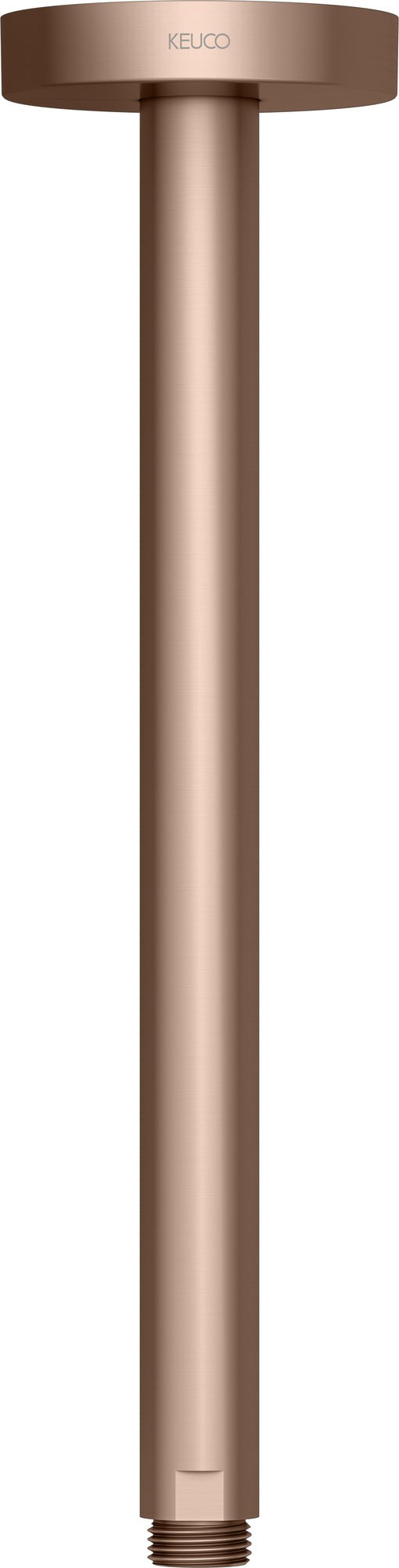 KEUCO Brausearm Elegance 51688, Deckenanschluss, 100 mm, verchromt – Rundes Design für die Deckenmontage