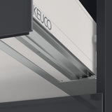 KEUCO X-Line Waschtischunterbau 1200 mm mit 2 Auszügen, anthrazit, wandmontiert, ohne Griff