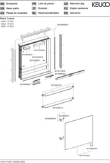 KEUCO Royal Lumos Spiegelschrank 650 mm, Wandeinbau, Anschlag rechts, silber-eloxiert