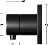 KEUCO IXMO Comfort 2-Wege Umstellventil Unterputz DN15 eckig schwarz matt