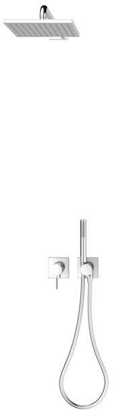 KEUCO IXMO Set 3 Brause-Set mit Einhebelmischer, Brausehalter und Kopfbrause, verchromt