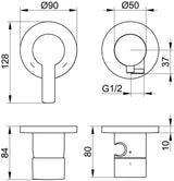 KEUCO Plan Blue Unterputz Einhebelmischer Aluminium-Finish – Fertigmontageset