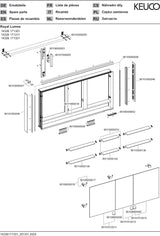 KEUCO Royal Lumos Spiegelschrank 1400 mm mit Spiegelheizung, silber-eloxiert