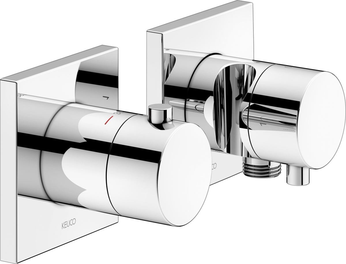 KEUCO Edition 11 Thermostatarmatur Unterputz 2-Wege schwarzchrom gebürstet