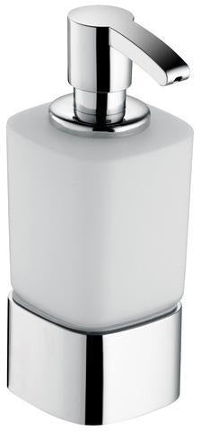 KEUCO Elegance Schaumseifenspender 11653 Opalglas verchromt mit Halter und Pumpe