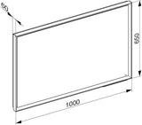 KEUCO Royal Lumos Lichtspiegel mit Spiegelheizung, 700 x 650 mm, schwarz-eloxiert