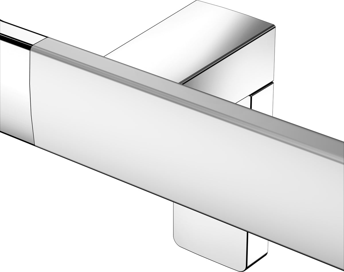KEUCO AXESS Duschhandlauf 550/531/1301 mm mit Brausestange rechts, silber-eloxiert