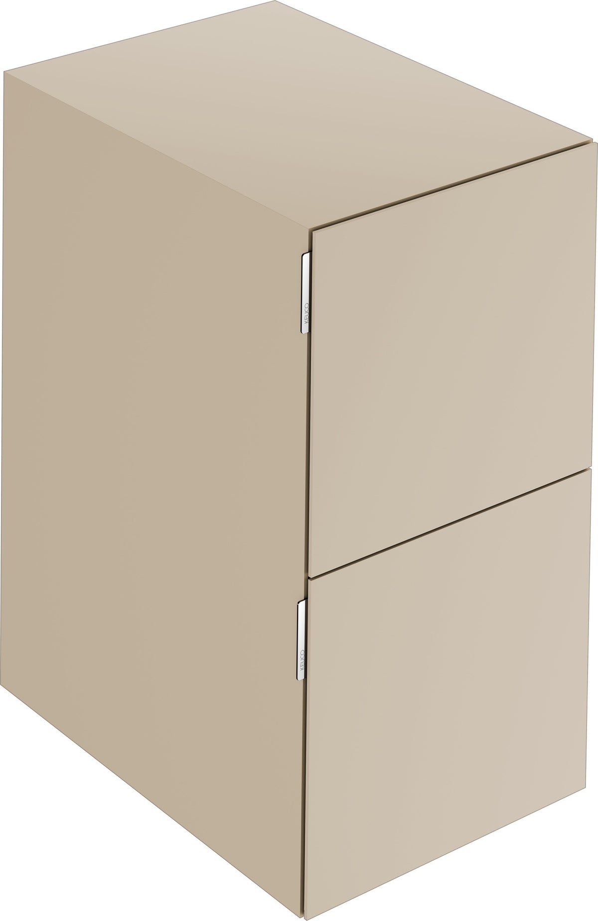 KEUCO Edition 11 Art Sideboard 400 mm mit 2 Auszügen und Beleuchtung – Weiß / Glas Weiß