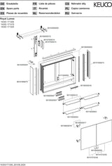 KEUCO Royal Lumos Spiegelschrank 900 mm mit LED-Beleuchtung, 2 Türen, silber-eloxiert