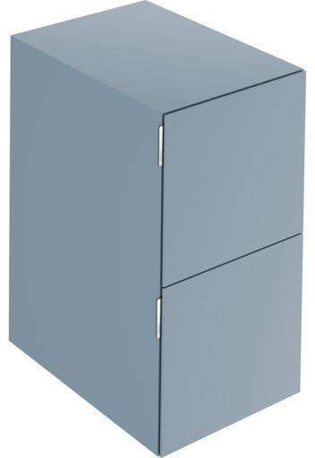 KEUCO Edition 11 Art Sideboard 400 mm mit 2 Auszügen und Beleuchtung – Weiß / Glas Weiß