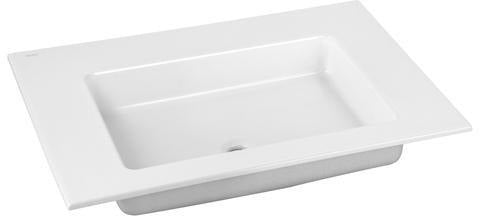KEUCO Royal 60 Keramik-Waschtisch ohne Hahnlochbohrung, 704 x 538 mm, weiß, mit CleanPlus