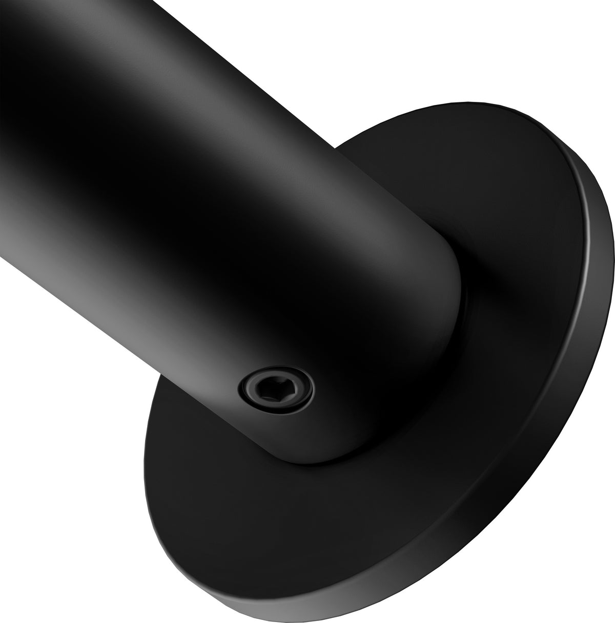 KEUCO REVA Badetuchhalter 600 mm schwarz matt mit integriertem Haken – Wandmontage