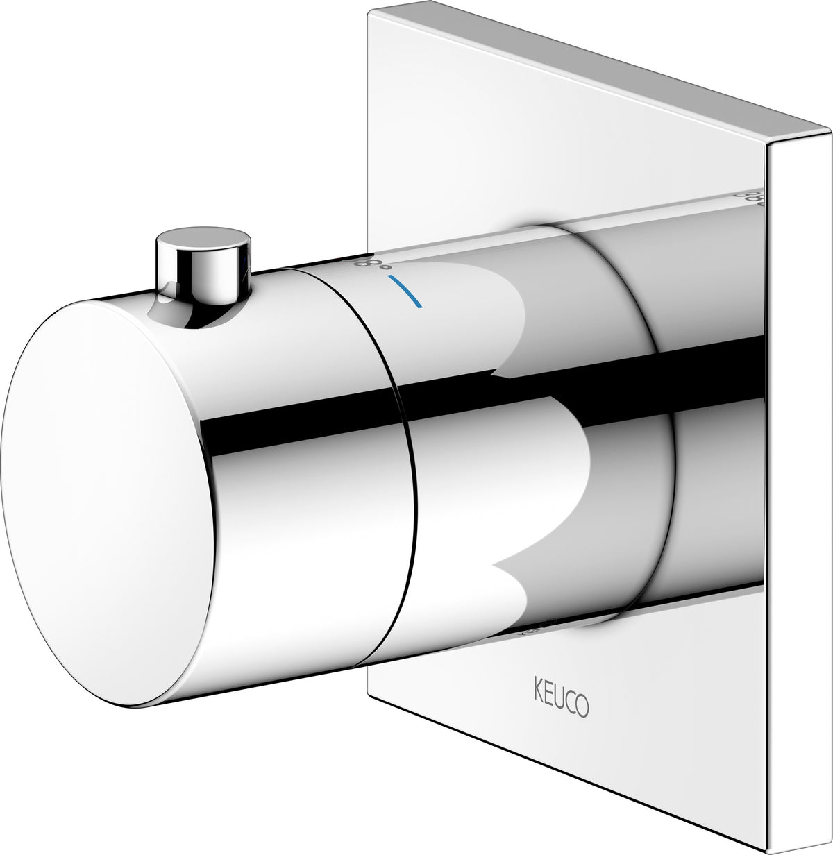 KEUCO IXMO Thermostatarmatur Unterputz rund verchromt – mit Sicherheitssperre bei 38 °C