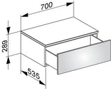 KEUCO Edition 400 Sideboard 700 mm, 1 Auszug, anthrazit/Glas – Wandmontage