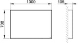 KEUCO X-Line Kristallspiegel 460x850 mm anthrazit – Rahmenloser Wandspiegel ohne Beleuchtung