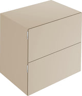 KEUCO Edition 11 Art Sideboard 400 mm mit 2 Auszügen und Beleuchtung – Weiß / Glas Weiß