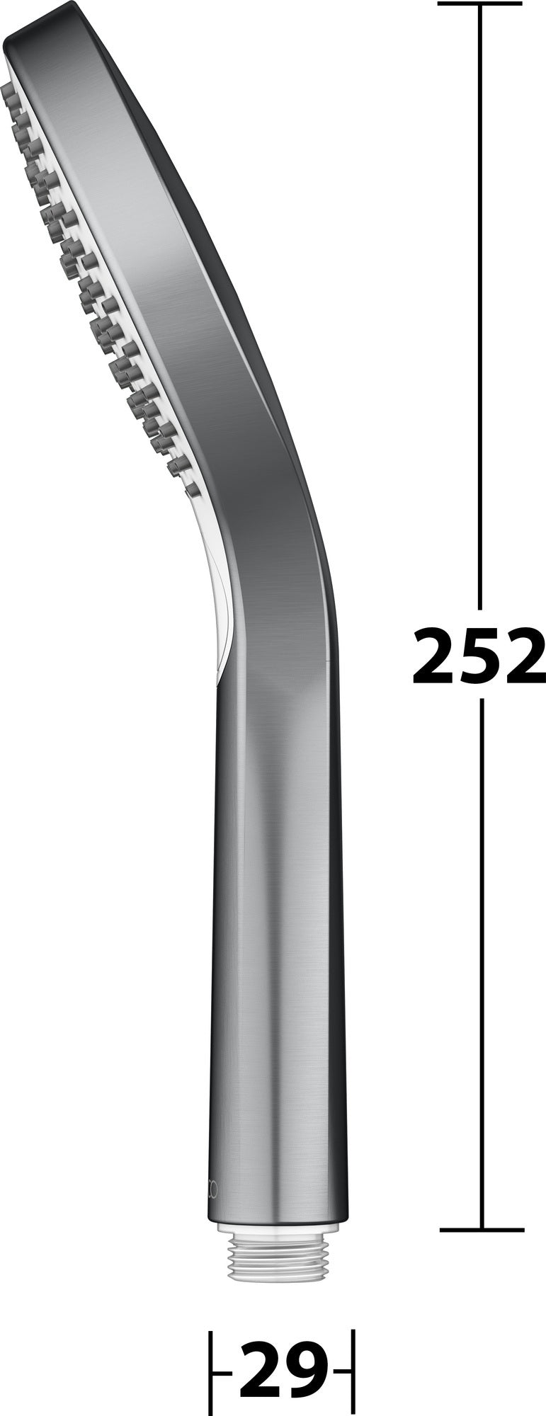 KEUCO IXMO_solo Handbrause 59580 verchromt – 1 Strahl, Eco Air, 100 mm
