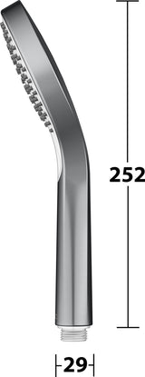 KEUCO IXMO_solo Handbrause 59580 verchromt – 1 Strahl, Eco Air, 100 mm