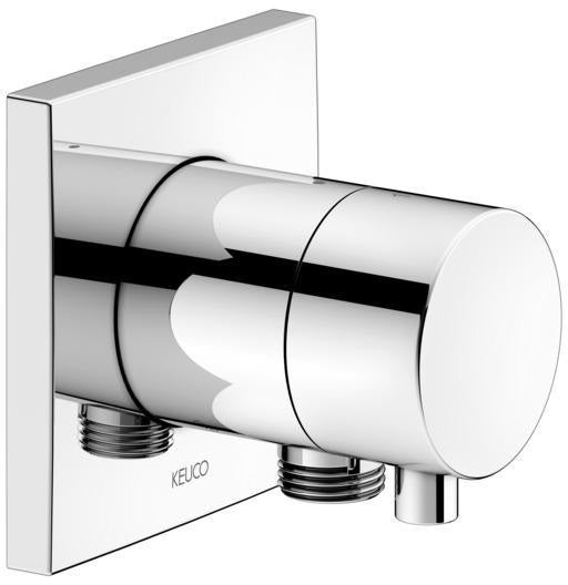 KEUCO IXMO Comfort 2-Wege Umstellventil eckig verchromt mit Schlauchanschluss