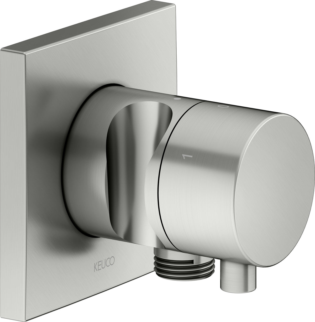 KEUCO IXMO Comfort 3-Wege Ab- und Umstellventil Unterputz, rund, Messing gebürstet