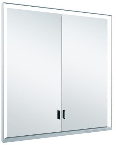 KEUCO Royal Lumos Spiegelschrank Wandeinbau 700 x 735 x 130 mm silber-eloxiert mit Ablagefach