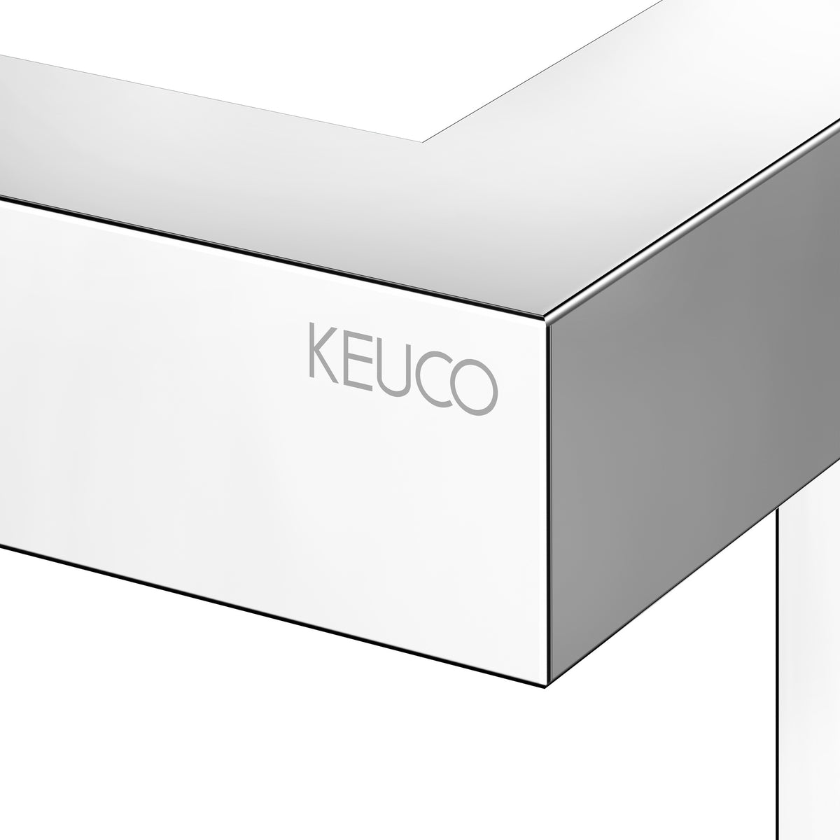 KEUCO Haltegriff Edition 90 Square 320 mm verchromt – Wandmontage, Belastbarkeit 115 kg