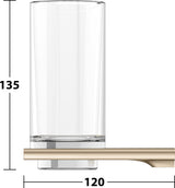KEUCO Edition 400 Glashalter mit Echtkristall-Glas, verchromt – Wandmontage, softcube Design